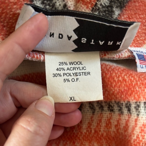 Rhonda Stark Shawl Collar Wool blend Vest sz XL - Picture 4 of 4